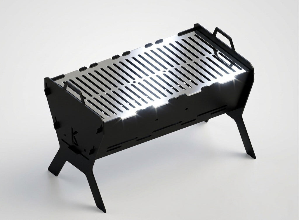 Premium Katlanır Çanta Mangal – 304 Paslanmaz Izgaralı & Portatif Tasarım (30x50 cm)
