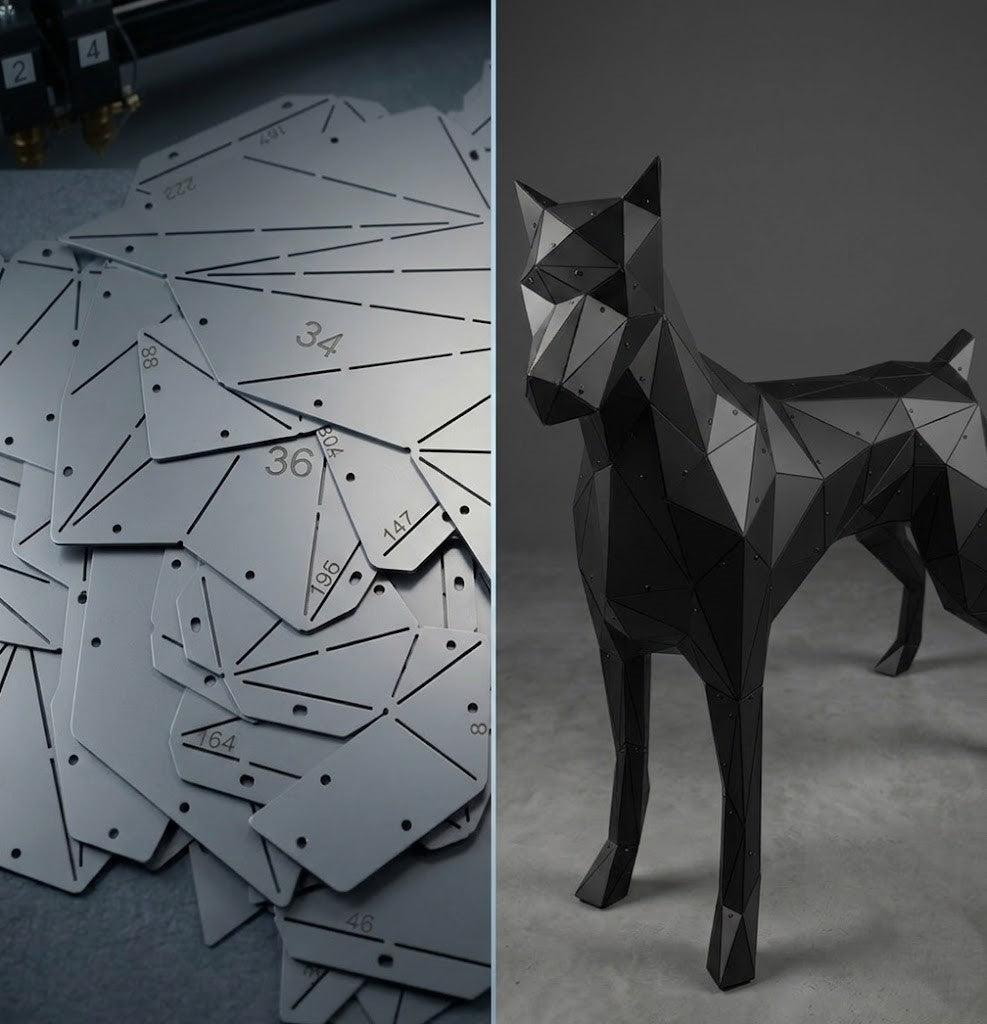 Metal Doberman Heykeli - Kendin Yap!
