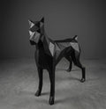 3 Boyutlu Metal Doberman Heykeli