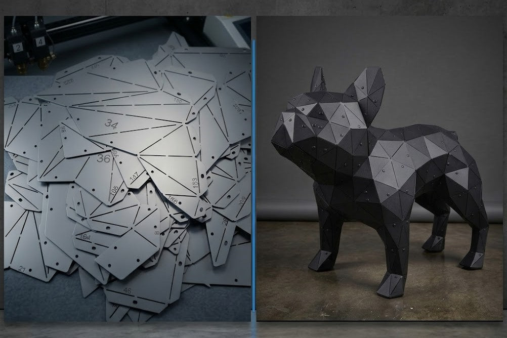 Metal French Bulldog Heykeli - Kendin Yap!